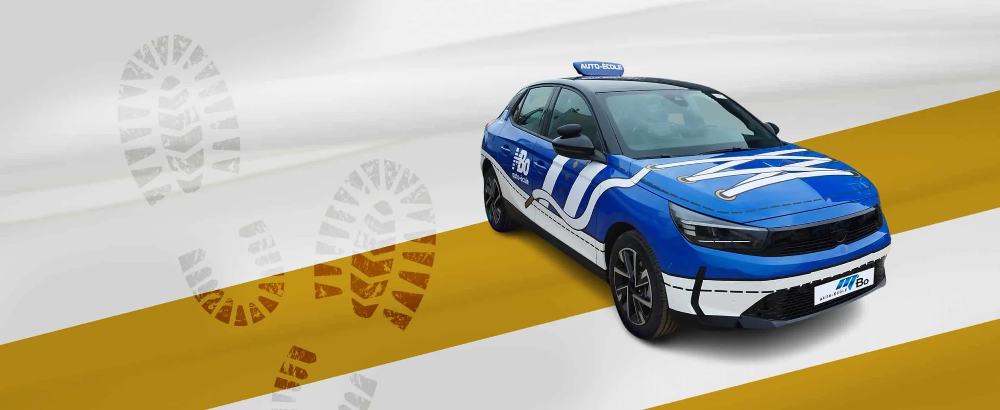 MBO auto école voiture Corsa chaussure